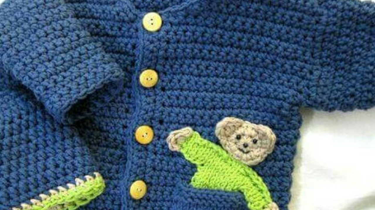 Knitted baby dress, vest, cardigan, sweater, overalls patterns -3