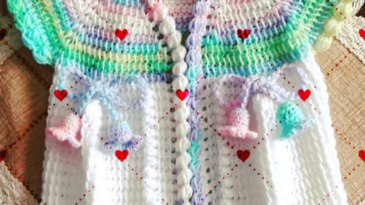 Knitted baby dress, vest, cardigan, sweater, overalls patterns -5