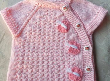 Knitted baby dress, vest, cardigan, sweater, overalls patterns -6