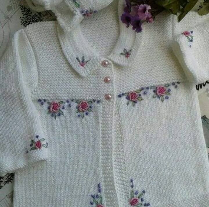 Knitted baby dress, vest, cardigan, sweater, overalls patterns -7 ...