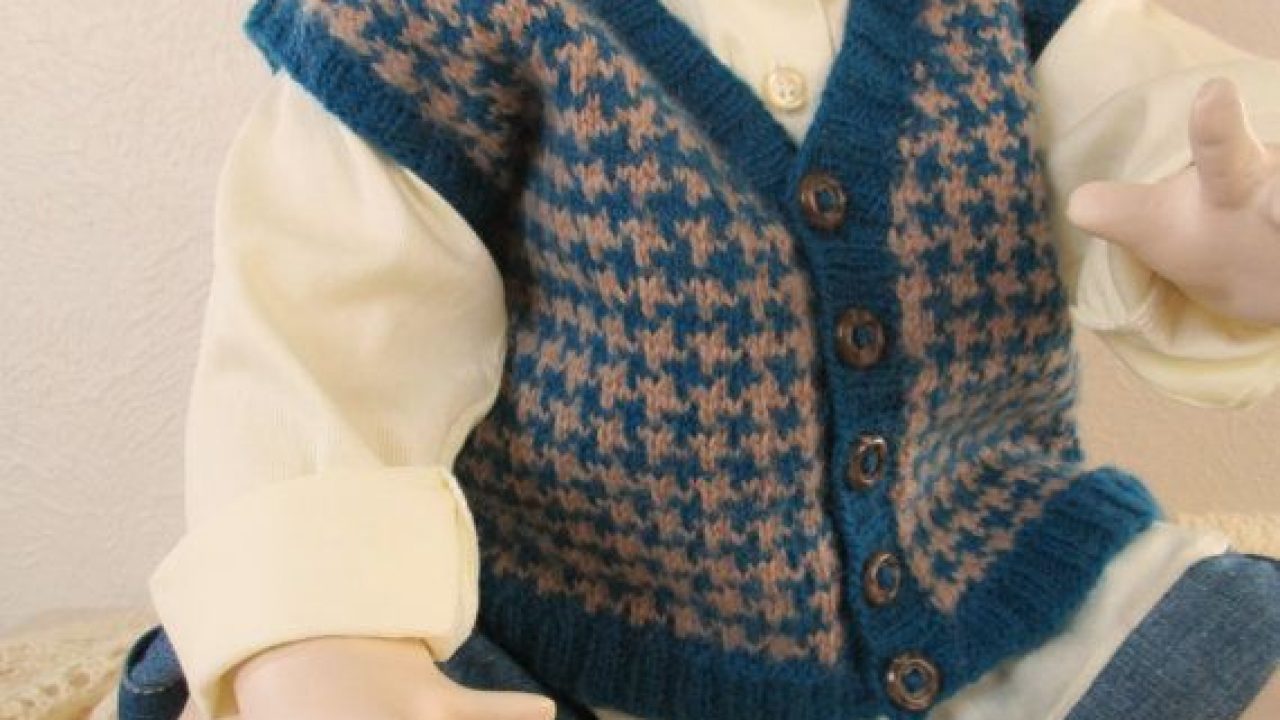 Knitted baby sweater, vest patterns