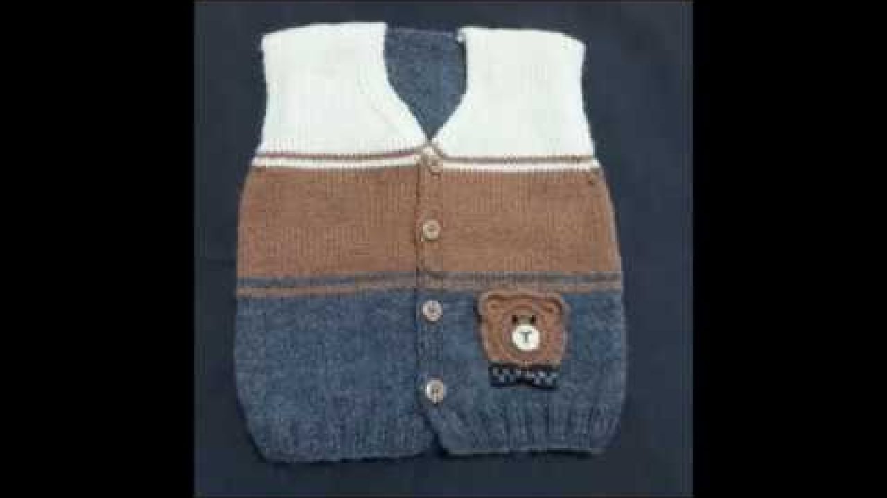 15 Pcs Knitted Baby Vest Models (Male)