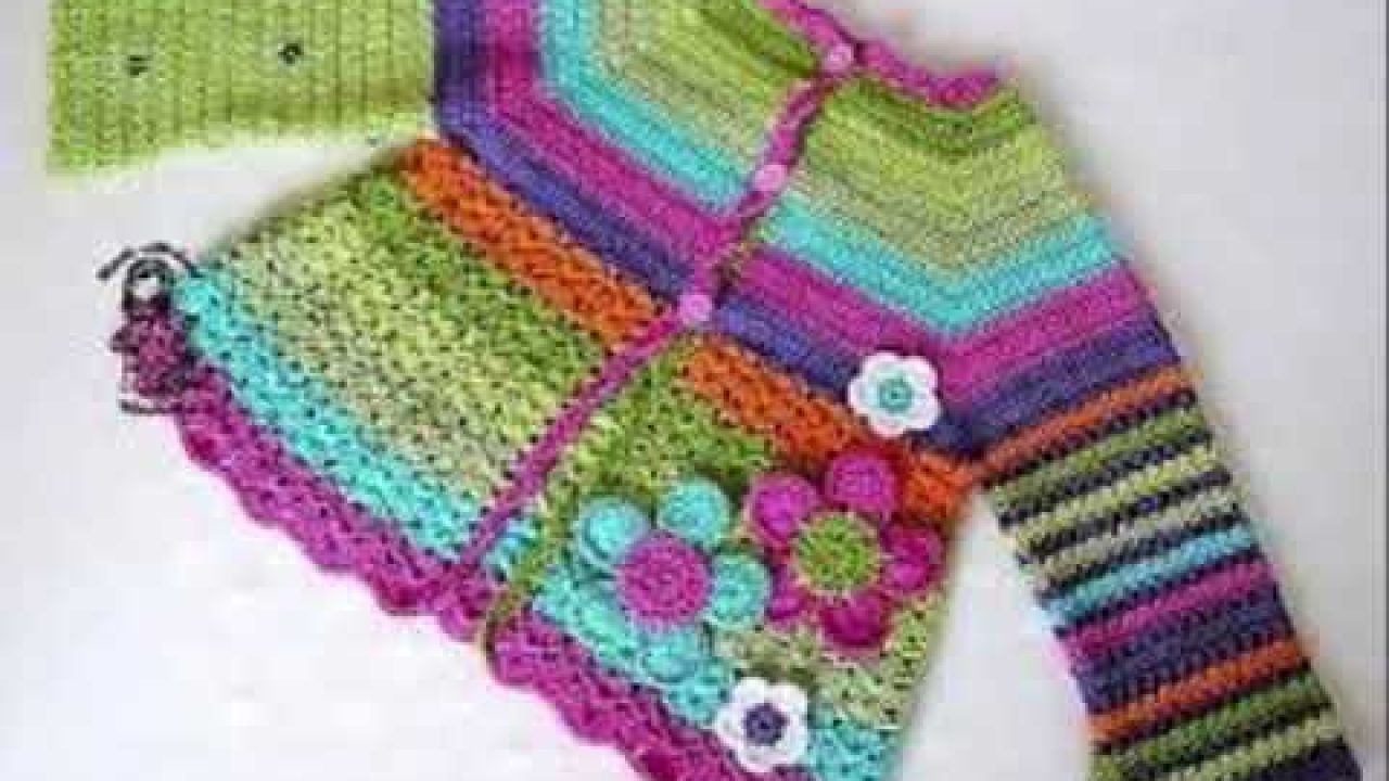 Crochet Work Knitted Baby Vest, Sweater & Cardigan Models & Crochet