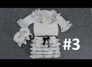 Ruffle Cardigan, Skirt and Bootie Making (Ruffle Cardigan, Skirt and Bootie) # 3