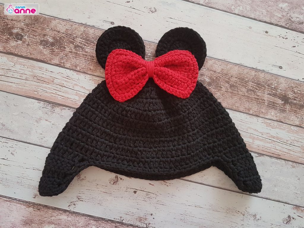 Knit Minnie Mouse Costume (Hat, Booties, Dress) free pattern - Knitting ...