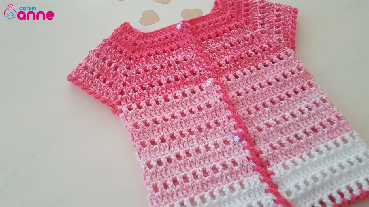 Crochet vest gradıent free pattern