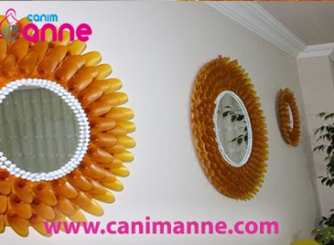 How to make beautiful wall mirror a plastic spoon