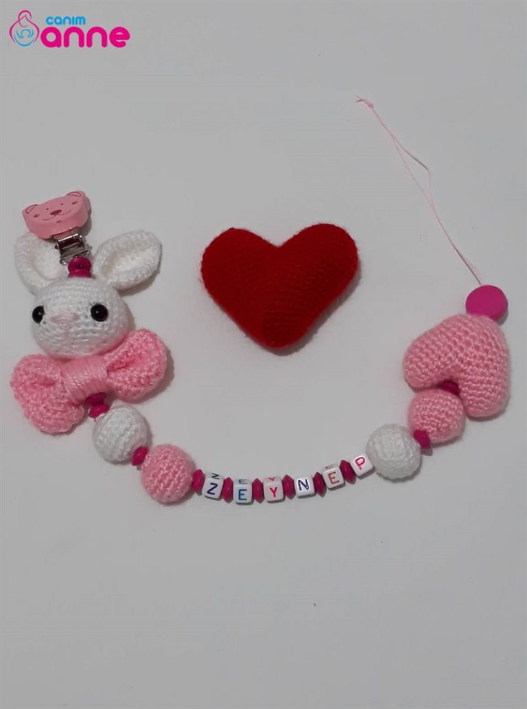 Amigurumi Pacifier Chain Pattern Knitting, Crochet Love
