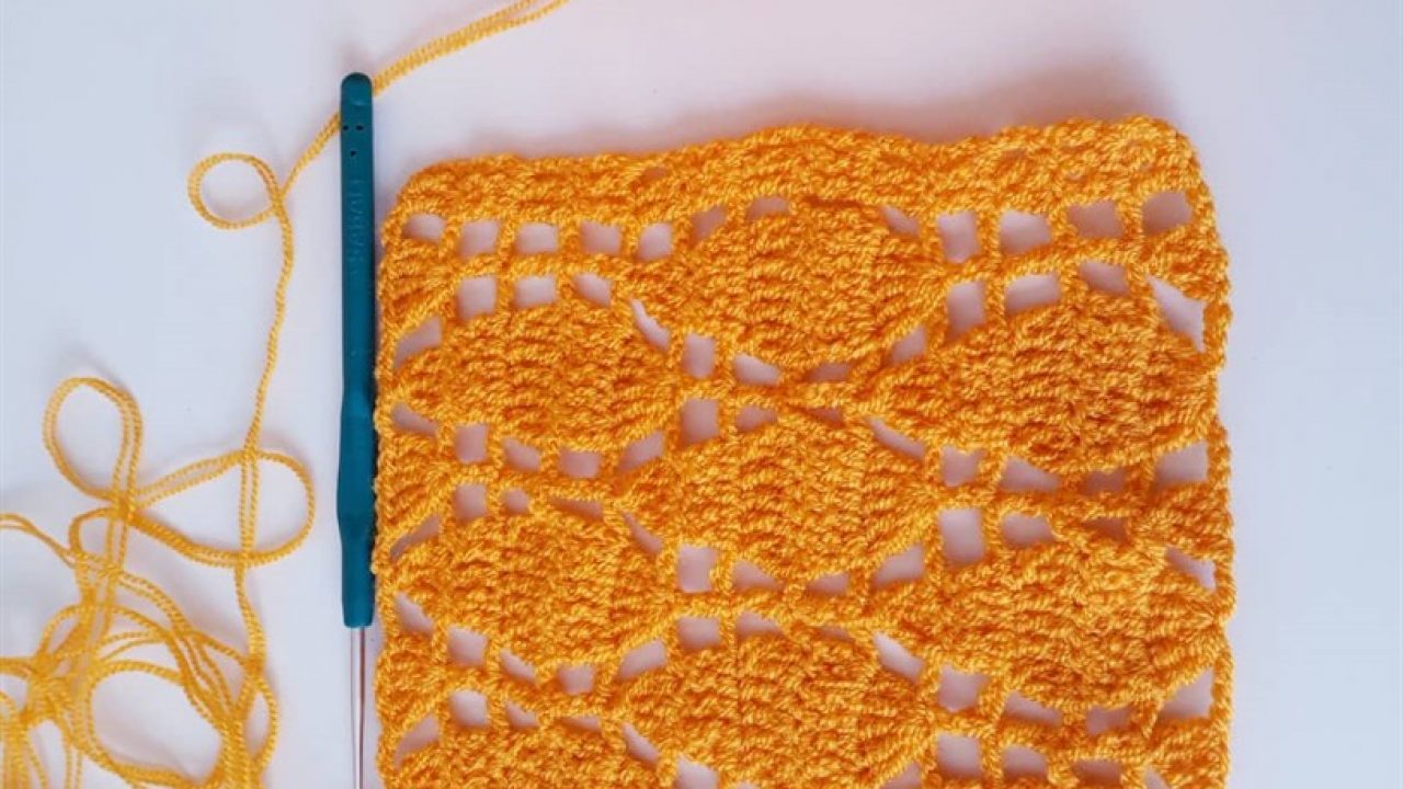 Crochet leaf pattern