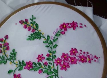 Ribbon embroidery drawing samples