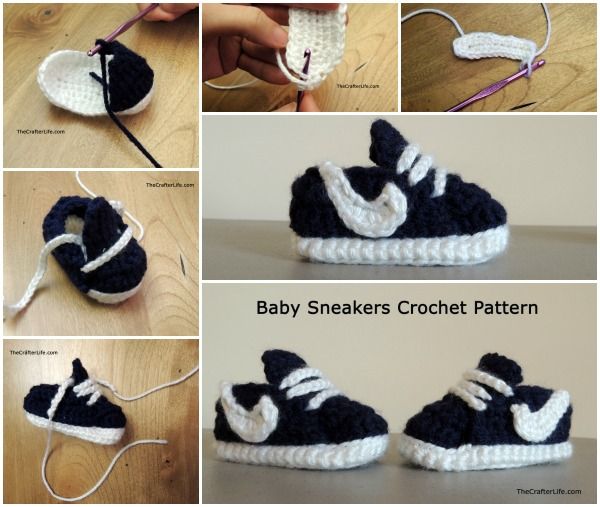 knitted baby nike booties