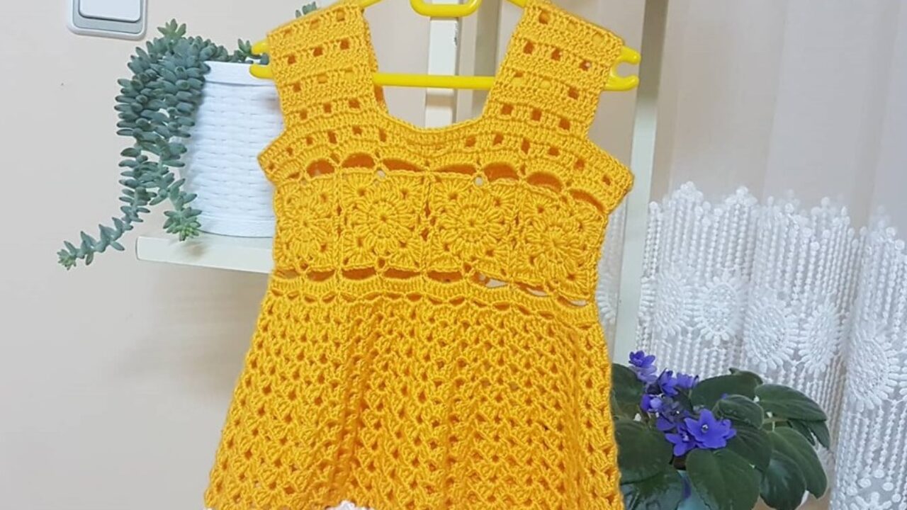 Best Crochet Knit Baby Dress Pattern Free