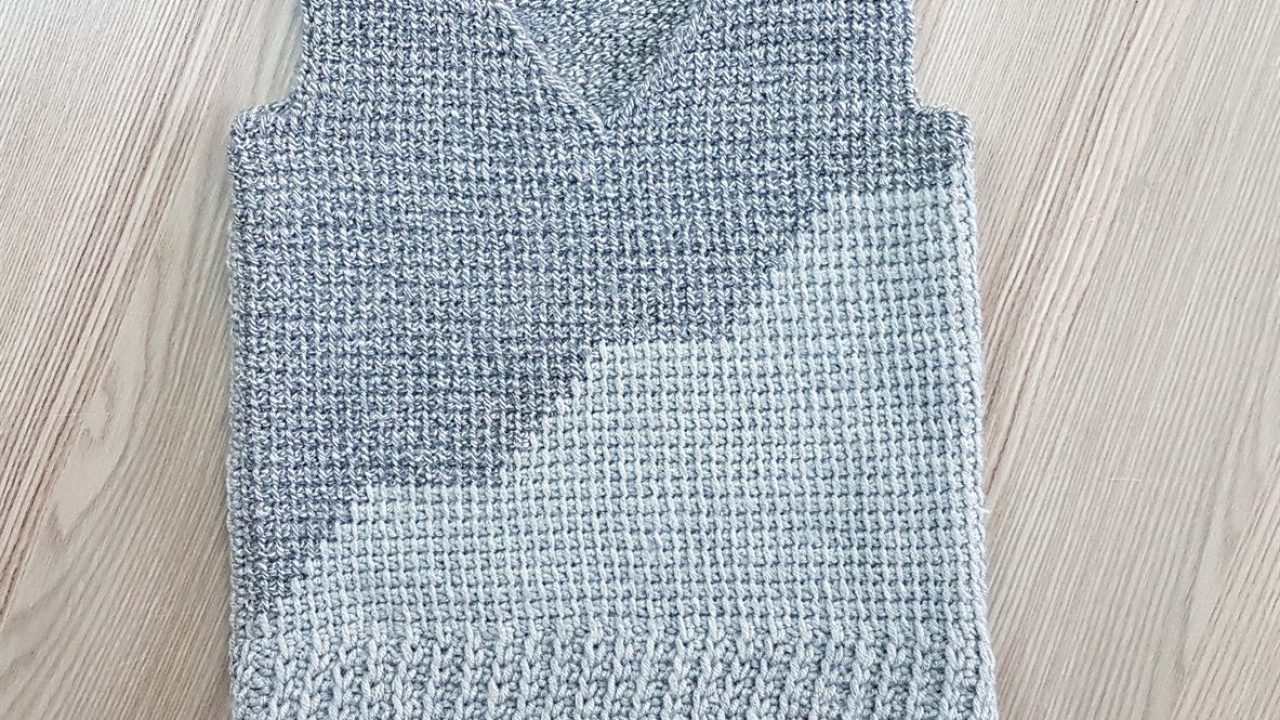 Tunisian children’s sweater pattern for free